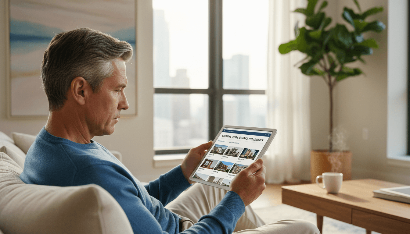 Person reviewing financial documents on a tablet