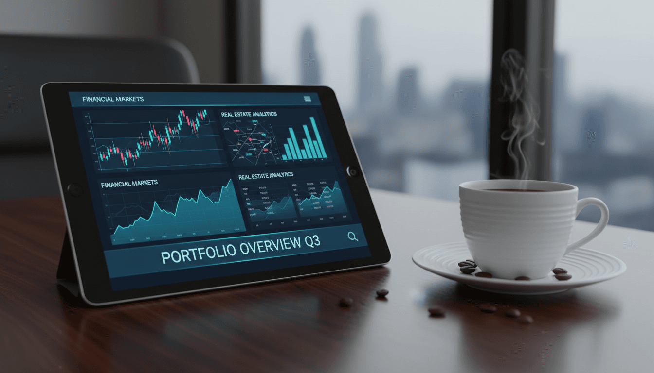 Close up of a tablet showing real estate investment data and cash flow projections